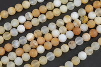 Natural Matte African Yellow Opal Beads, AA Quality Round- 6mm, 8mm, 10mm, 12mm, 14mm- Full 15.5 Inch Strand Gemstone Beads