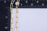 14k Gold Paper Clip Chain by the Yard 5x14mm Unfinished Chain for Necklace Bracelet Component