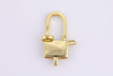 14K Gold Large 20x38mm Rectangle Lobster Clasp for Necklace Bracelet Jewelry Making Supplies Chain Findings