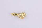2 pcs 18 kt Gold Plated OK Okay Hand Symbol - 10x20mm