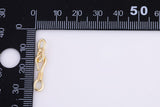 1 set or 4 sets 5x27mm or 4x20mm 14K Gold S Hook Clasp for Bracelet Necklace Jewelry Making Supply Fish and Eye Hook