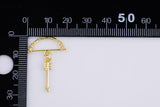 2pcs Gold CZ Cupid Arrow Pendant Micro Pave Arrow Charm Cubic Zirconia Drop Charm Pendant for Necklace Earring-9x19mm