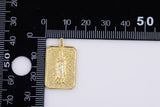 2pc 18k Gold Medallion Holy Virgin Mary Mother of Jesus God Catholic Church DIY Necklace Coin Charm Bead Bails- 16x21mm