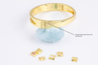 Personalized Gold Bracelet- Whole Alphabet Letters and Other Cute Symbols- Easy to Load- One size Fits All - Custom Letter Bracelets