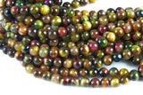 Natural multi tiger eye. 4mm 6mm 8mm 10mm 12mm round bead . blue purple multi color tiger eye bead . Great quality full strand 15.5