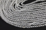 Natural Clear Quartz, High Quality in Faceted Round 3.5 mm AAA Quality Gemstone Beads
