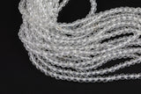 Natural Clear Quartz, High Quality in Faceted Round 4mm AAA Quality Gemstone Beads