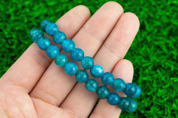 Bracelet Natural Apatite Bracelets 8mm Stackable Round Gemstone Crystal Bracelets - Handmade - 7-7.5” Bracelet Crystal Bracelet