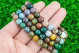Bracelet Natural Ocean Jasper Bracelets 8mm Stackable Round Natural Gemstone Crystal Bracelets - Handmade Bracelet Crystal Bracelet