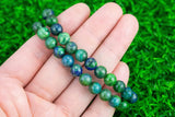 Bracelet Natural Azurite Malachite Bracelets 8mm Stackable Round Natural Gemstone Crystal Bracelets - Handmade Bracelet Crystal Bracelet