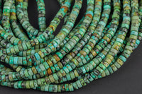 African Turquiose Heishi Discs Beads 2x4mm 3x6mm 15.5" Strand