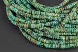 African Turquiose Heishi Discs Beads 2x4mm 3x6mm 15.5" Strand