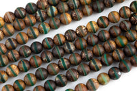 Dzi Beads Matt Round Beads. A Quality Full Strand 8mm AAA Quality