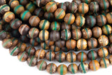 Dzi Beads Matt Round Beads. A Quality Full Strand 8mm AAA Quality