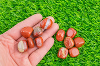 1 pc Natural Red Jasper Medium Tumbled Stone- .5 inch-1.25 inch