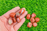 1 pc Natural Red Jasper Medium Tumbled Stone- .5 inch-1.25 inch