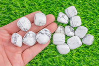 1 pc Natural Howlite Medium Large Tumbled Stone- 0.8-1.5 inch