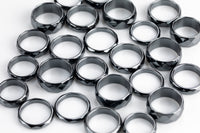 Pack of 10 Domed Hematite Rings Hematite Ring Negative Energy Rings Wholesale Bulk Mix