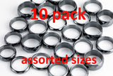 Pack of 10 Domed Hematite Rings Hematite Ring Negative Energy Rings Wholesale Bulk Mix