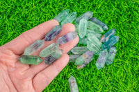 1 Pc NATURAL Rainbow Fluorite Double Point---Perfect for Decoration!--- Average size 30mm