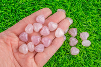 1 Pc Pink Cats Eye Heart Shaped Healing Stones Gemstone Hearts Healing Stones-15mm- .5 inches