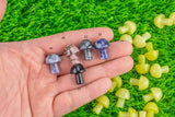 1 Pc Assorted Gemstone Small Fairy Standing Mushroom-20mm- .5- .75 inches