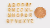 Tiny Dainty Letter Beads Alphabet Letters 14k Gold Letter Beads