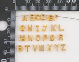 Tiny Dainty Letter Beads Alphabet Letters 14k Gold Letter Beads