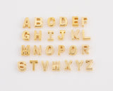 Tiny Dainty Letter Beads Alphabet Letters 14k Gold Letter Beads
