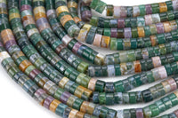 Indian Agate Heishi Discs Beads 2x4mm 3x6mm 15.5" Strand