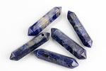 1 Pc Lapis- NATURAL Double Pointed Top Drilled---Perfect for Jewelry--- Average size 35-50mm