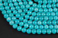 Neon Apatite- JADE Smooth Round- 6mm 8mm 10mm 12mm-Full Strand 15.5 inch Strand AAA Quality