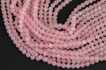 A Quality Rose Quartz, High Quality in Diamond Cut Faceted Round- 4mm- Full 15.5 Inch Strand Gemstone Beads