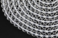 Natural Clear Quartz, High Quality in Faceted Round, 6mm, 8mm, 10mm, 12mm, 14mm. AAA Quality Gemstone Beads