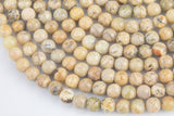 Natural AFRICAN WHITE / YELLOW Opal round sizes 6mm and 8mm Smooth Gemstone Beads