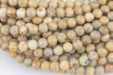 Natural AFRICAN WHITE / YELLOW Opal round sizes 6mm and 8mm Smooth Gemstone Beads