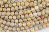 Natural AFRICAN WHITE / YELLOW Opal round sizes 6mm and 8mm Smooth Gemstone Beads