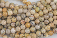 Natural AFRICAN WHITE / YELLOW Opal Faceted round sizes 6mm and 8mm Gemstone Beads