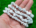 White Howlite Stretchy String Bracelet Natural Gemstone Crystal Bracelets Handmade Jewelry Bracelet Crystal Bracelet