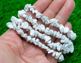 White Howlite Stretchy String Bracelet Natural Gemstone Crystal Bracelets Handmade Jewelry Bracelet Crystal Bracelet