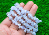 Blue Lace Agate Stretchy String Bracelet Natural Gemstone Chips Bracelets Bracelet Crystal Bracelet