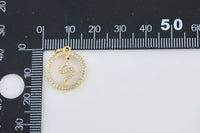 2 pcs Snake Gold Lucky Coin Talisman Charm Necklace, 14k Gold Disc Round Pendant Lucky Medallion Pendant for Necklace- 16mm