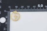 2 pcs Snake Gold Lucky Coin Talisman Charm Necklace, 14k Gold Disc Round Pendant Lucky Medallion Pendant for Necklace- 16mm