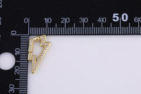 1 pc 11x22mm Lightning Gold Micro Pave Spring Buckle Metal Snap Clasp Spring gate ring, Snap Clasp