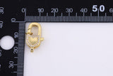 1 pc- 14k Gold Fill Lobster claw clasp for Bracelet Necklace Buckle Micro paved ,CZ Cubic Clasp Fastener- 10x20mm