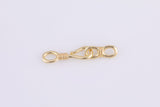 1 set or 4 sets 5x27mm or 4x20mm 14K Gold S Hook Clasp for Bracelet Necklace Jewelry Making Supply Fish and Eye Hook