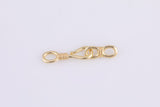 1 set or 4 sets 5x27mm or 4x20mm 14K Gold S Hook Clasp for Bracelet Necklace Jewelry Making Supply Fish and Eye Hook