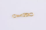 1 set or 4 sets 5x27mm or 4x20mm 14K Gold S Hook Clasp for Bracelet Necklace Jewelry Making Supply Fish and Eye Hook