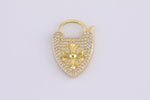 14k Gold Clasp clicker Lock Clasp, 16x24mm, Cross , Bracelet Necklace Clicker Connector