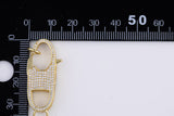 1 pc- 14k Gold Lobster claw clasp for Bracelet Necklace Buckle Micro paved ,CZ Cubic Clasp Fastener- 15x32mm